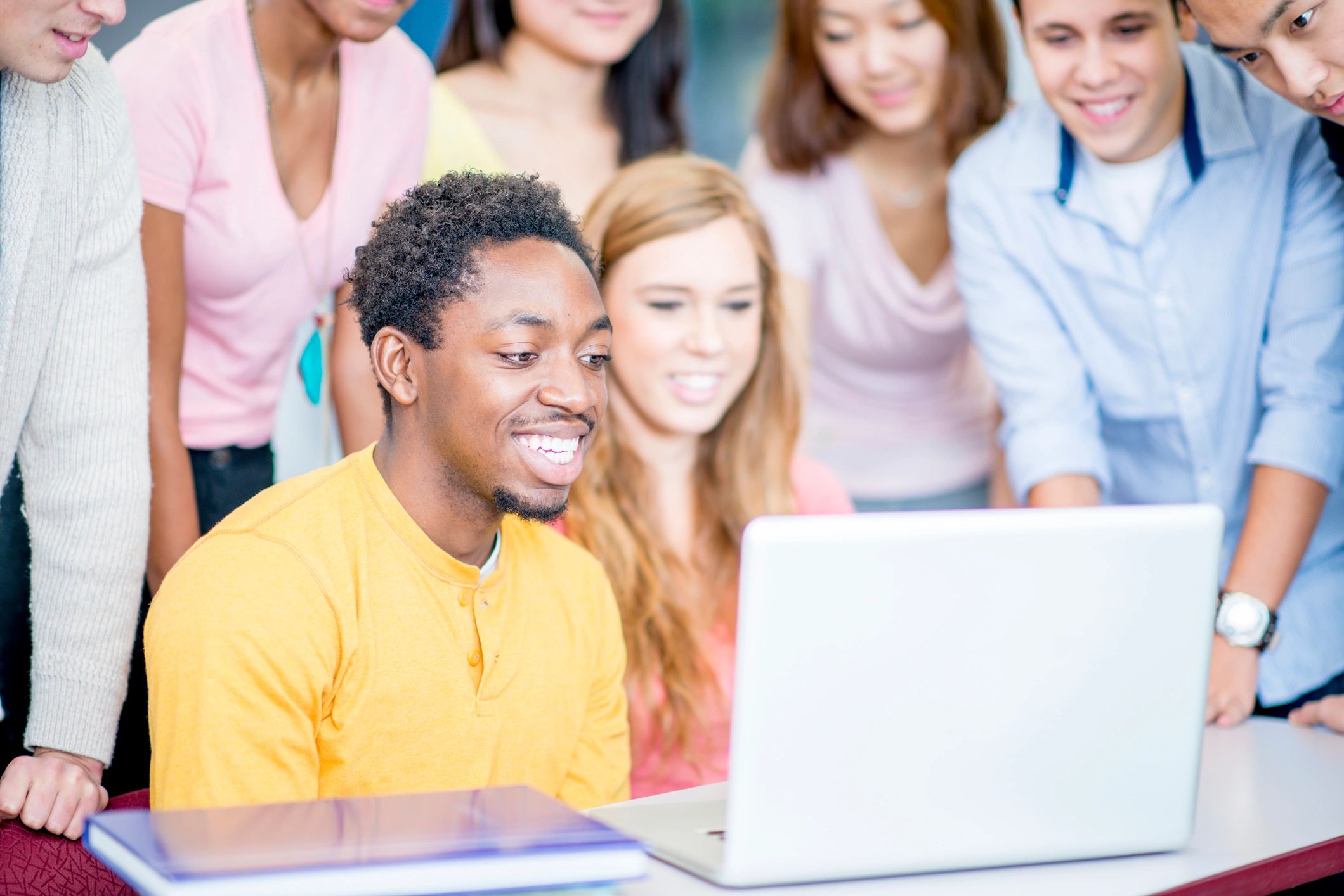 diverse students learning online
